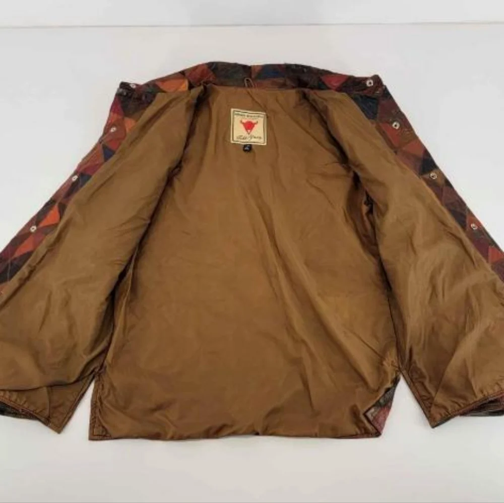 Gordon & Ferguson Co. Field and Stream leather patchwork vintage jacket - Picture 11 of 14